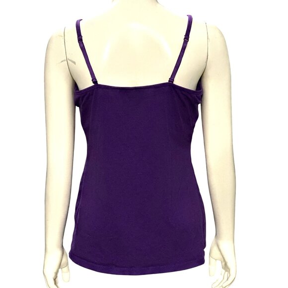 CCC Purple Adjustable Strap Camisole Built in Bra Size Medium - Picture 3 of 6